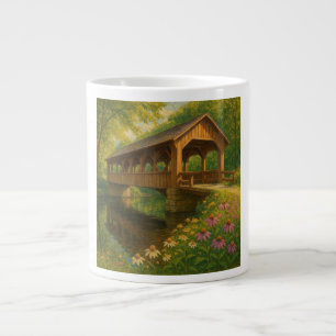 Grande Tasse Beau pont couvert d'été art