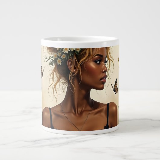 Grande Tasse Beauté Éthérée en Fleur (Devant)