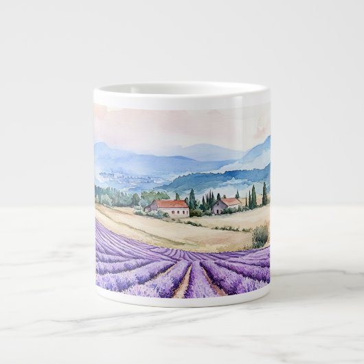 Grande Tasse Beautiful lavender fields art (Devant)