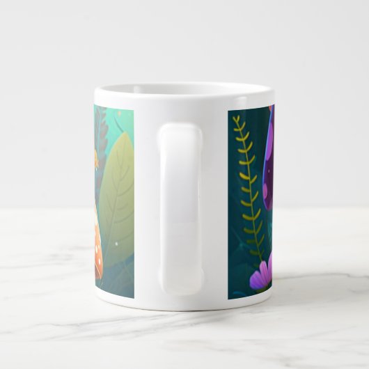 Grande Tasse Beaux champignons mignons (Dos)