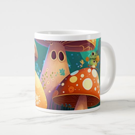 Grande Tasse Beaux champignons mignons (Devant droit)