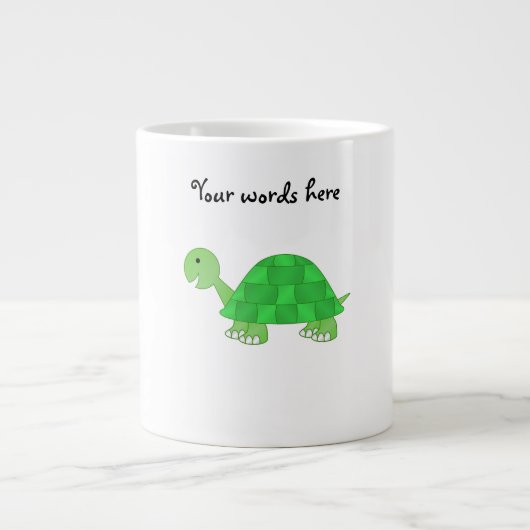 Grande Tasse Bébé tortue en vert (Devant)