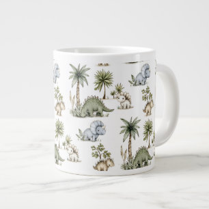 Grande Tasse Bébés dinosaures aquarelle mignons