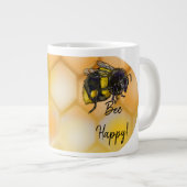 Grande Tasse Bee Happy Bumblebees (Devant droit)