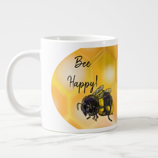 Grande Tasse Bee Happy Bumblebees (Gauche)