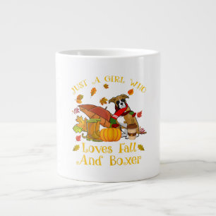 Grande Tasse Belle Boxe En Automne Jote Animal Amoureux Cadeau