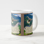 Grande Tasse Belle Écriture d'aigle Isaïe 40:31 (Devant droit)