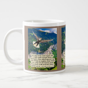 Grande Tasse Belle Écriture d'aigle Isaïe 40:31