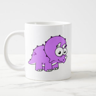 Grande Tasse Belle Illustration D'Un Tricératops.