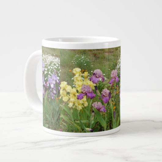 Grande Tasse Belle Iris Fleur violet Fleur Jardin Photo (Devant gauche)
