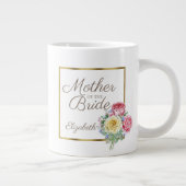 Grande Tasse Belle mariée florale rose et jaune (Droite)