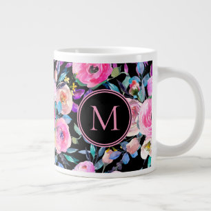 Grande Tasse Belles fleurs aquarelles