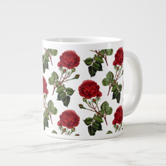 Grande Tasse Belles Roses Rouges (Devant droit)