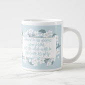 Grande Tasse Béni Soit Son Nom Psalm Christian Verse Floral (Droite)