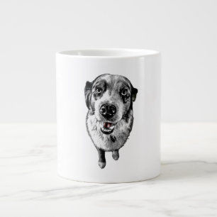 Grande Tasse Berger Australien – Art Dogue à langue rouge