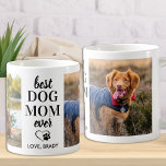 Grande Tasse BEST Chien Maman Jamais Personnalisé Animal de Com<br><div class="desc">Meilleure Maman ♡... Surprenez votre maman de chien préférée cette Fête des Mères avec cette super mignonne tasse photo personnalisée pour animal de compagnie. Customisez cette tasse de maman chien avec vos 2 photos préférées de votre chien, et le nom. Un cadeau parfait pour toutes les mamans et amoureux de...</div>