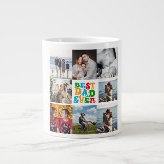 Grande Tasse Best Dad Ever 8 Photo Custom Personalized Collage
