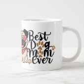 Grande Tasse "Best Dog Mom Ever" personnalisez l'illustration d (Droite)
