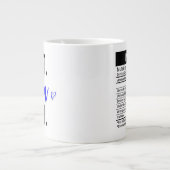 Grande Tasse Best Papa Ever Blue + Nutrition Facts, (Devant)