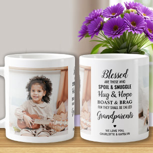Grande Tasse Bienheureux grands-parents Moderne Personnalisé 2 
