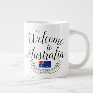 Grande Tasse Bienvenue en Australie  Personnalisation du mariag