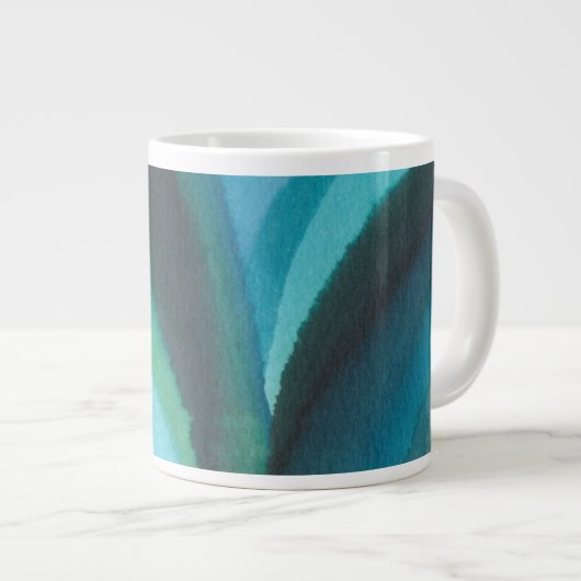Grande Tasse Big Blue Leaf I (Devant droit)