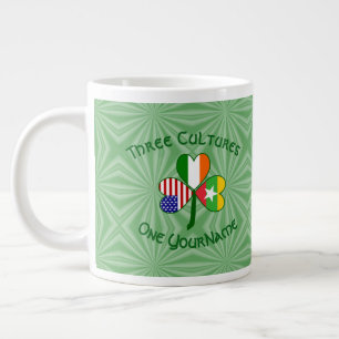 Grande Tasse Birmanie Myanmar Irlandais USA Trèfle Personnalisé