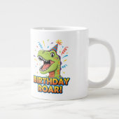 Grande Tasse Birthday Roar Cute Dinosaur Birthday Party Design (Droite)