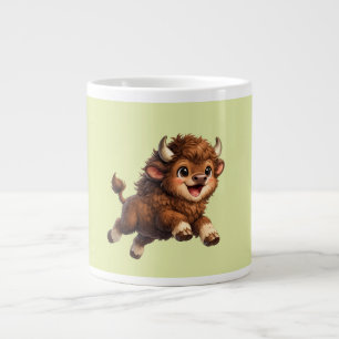 Grande Tasse Bison Adorable Jouant avec Joie 