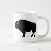 Grande Tasse Bison de Buffalo Art noir et blanc (Droite)