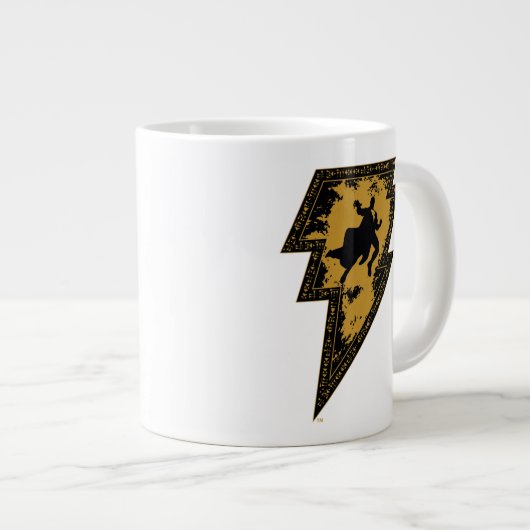 Grande Tasse Black Adam Distressed Lightning Bolt Graphic (Devant droit)