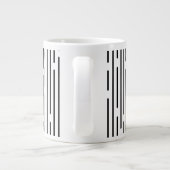 Grande Tasse Black Line Geometric Pattern (Dos)