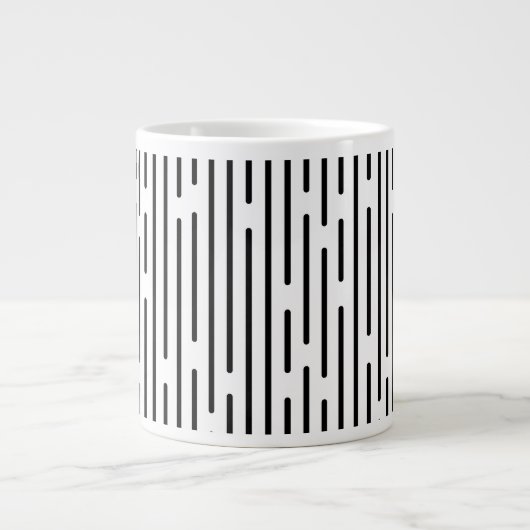Grande Tasse Black Line Geometric Pattern (Devant)