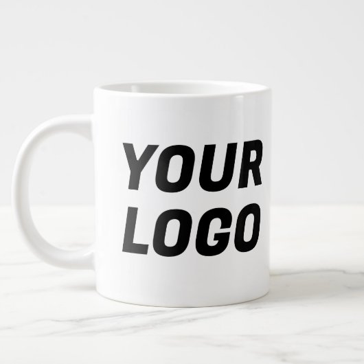 Grande Tasse Black & White Business Company Logo CUSTOM Jumbo (Gauche)