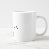 Grande Tasse Blanc Aqua Bleu sapin de Noël (Droite)