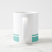 Grande Tasse Blanc moderne Lumière Turquoise Barrière Barrière  (Dos)