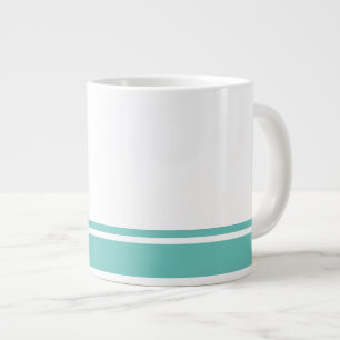 Grande Tasse Blanc moderne Lumière Turquoise Barrière Barrière 