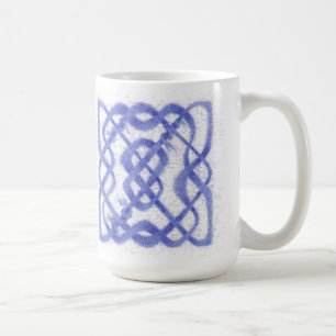 GRANDE TASSE BLANCHE AU NŒUD CELTIQUE VIOLET
