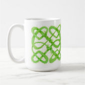 GRANDE TASSE BLANCHE NŒUD CELTIQUE VERT (Gauche)