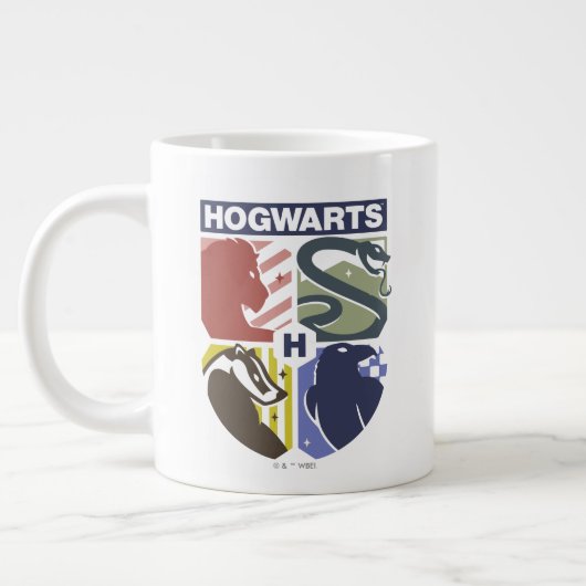 Grande Tasse BlasonESTAMPILLÉ HOGWARTS™ de style rétro (Gauche)