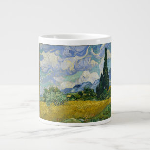 Grande Tasse Blé Field avec Cyprès par Vincent van Gogh
