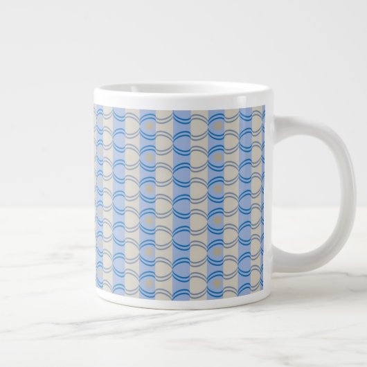 Grande Tasse Bleu courant Tan de Candystripe (Droite)