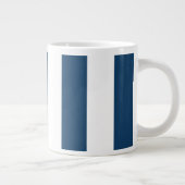 Grande Tasse Bleu de marine, Blancs, Motif rayé (Droite)
