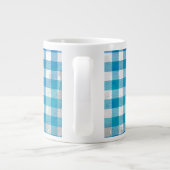 Grande Tasse Bleu et blanc À damiers Buffalo Plaid (Dos)