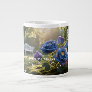 Grande Tasse Bleu mystique Rose fleur intemporel botanique flor