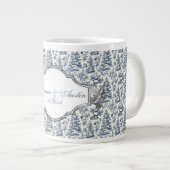 Grande Tasse Bleu Noël Chinoiserie Nouveaux mariés (Devant droit)