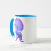 Grande tasse bleue de poissons de Betta (Devant gauche)