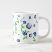 Grande Tasse Bleuets, aquarelle bleuté, art des fruits    (Droite)