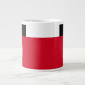 Grande Tasse Bloc de couleur minimal simple avec monogramme ini (Devant)