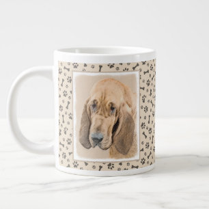 Grande Tasse Bloodhound Peinture - Joli chien d'origine art